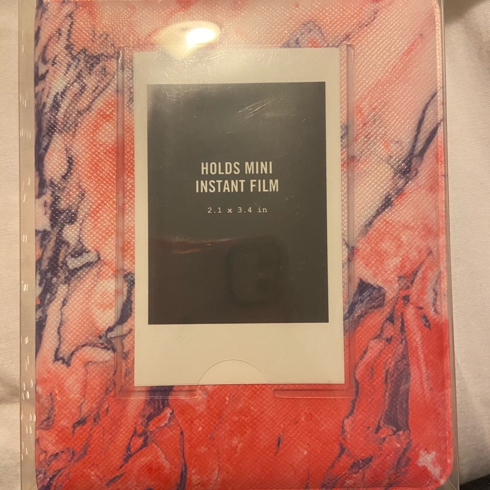 NEW Marble Instax Mini Album - Red/ Orange/ Purple